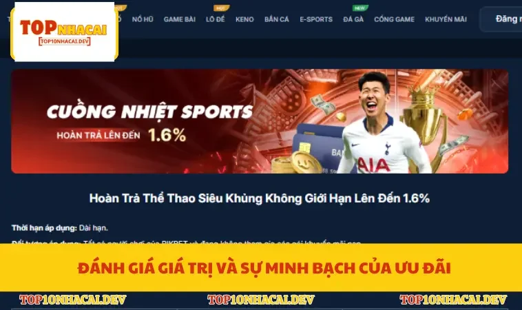 Đánh giá giá trị và sự minh bạch của ưu đãi