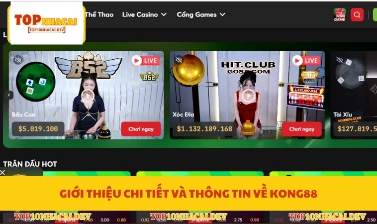 Giới thiệu chi tiết và thông tin về Kong88