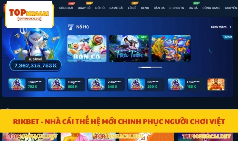 Rikbet - Nhà Cái Thế Hệ Mới Chinh Phục Người Chơi Việt